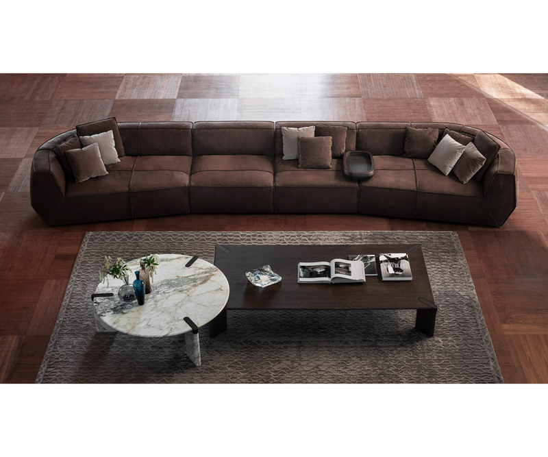 Fine art furniture piece, the Ghidini 1961 Ottanta Round Coffee Table, ideal for luxury living spaces.