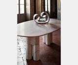 Flavianus Pink Marble Luxury Dining Table, view 7