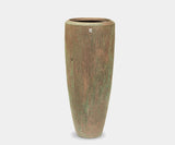 Luxury GRP oxidized bronze vase for high-end interior design.