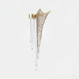 Castro Lighting Atlantida Wall Light in gold-plated brass with clear crystals, available from Touched Interiors UK