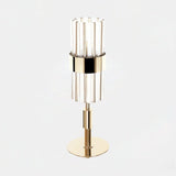 Castro Lighting Halma Table Lamp in gold-plated brass with clear glass, available from Touched Interiors UK
