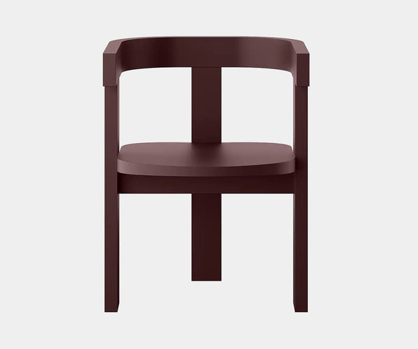 Luxury Rouge Noire matte lacquer dining chair with modern design, perfect for high-end interior spaces.