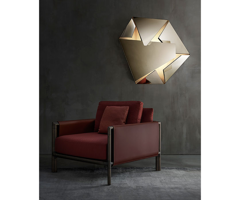 Tangram 24K Gold Plated Stainless Steel Large Lamp: Luxury Geometric Lighting