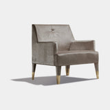 Giorgio Collection Infinity Occasional Chair in grey velvet