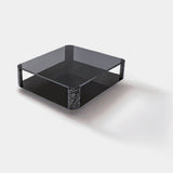 Giorgio Collection Mirage Square Glass Coffee Table in smoked glass