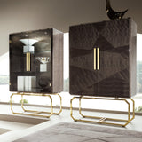 Giorgio Collection Infinity Display Cabinet with Glass Doors in Makore mahogany, second view