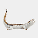 Gloss & Metallic Luster Crocodile Figurine