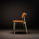 Golfo Floating Back Luxury Dining Chair in a room setting