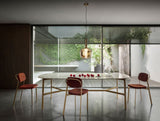 Golfo Floating Back Luxury Dining Chair, detail