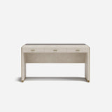 Halcyon Leather Wrapped Luxury Console Table, close-up detail