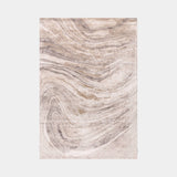 Hand-Woven Calacatta Marble Viscose Rug in Calacatta marble