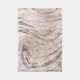 Hand-Woven Champagne Marble Viscose Rug in Champagne marble