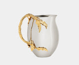 Handcrafted L'Objet Fern Pitcher featuring a stunning botanical fern motif, ideal for premium home décor.