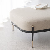 Harlow Floating Frame Luxury Pouf, close-up detail