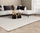 High-end Ada Ivory rug made from natural undyed wool, showcasing exquisite texture and quality.