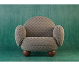 Dreamy Living Room with Bouclé Armchair: Create a luxurious and conversation-starting living space with this surrealist-inspired armchair.