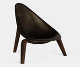 Mid-Century Modern Nelson Occasional Chair with Brass and Wood Accents