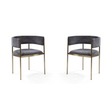Envie II Dining Chair - Set of 2 - Giselle Dark Charcoal