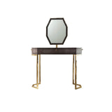 Giorgio Collection Infinity Vanity Desk in Makore mahogany, with the mirror top