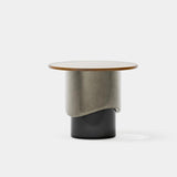 Iris Fused Glass Luxury Side Table, alternative angle