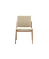 Laskasas Jayne Dining Chair in Cream upholstery with ash wood legs