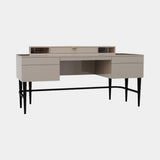 Beatrice II Desk in taupe lacquer with dark legs