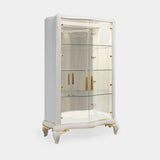 Capri II Display Cabinet in white lacquer with glass doors