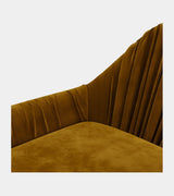 Jetclass Draper Armchair, detail of the pleated velvet