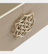 Durham Sideboard, detail of the carved medallion