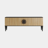 Durham Sideboard in oak veneer with a black top