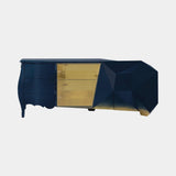 Evo II Sideboard in midnight blue with gold leaf doors