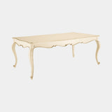 Glamour Extendable Dining Table in cream lacquer