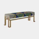 Jetclass Jazz Bench, shown in a patterned fabric