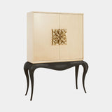 Luxus Bar Cabinet, shown with black legs