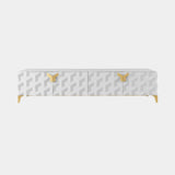 Triny TV Cabinet in white lacquer