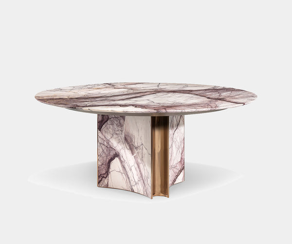 Kerwan Round Marble Dining Table by Alessandro La Spada - Modern Luxury