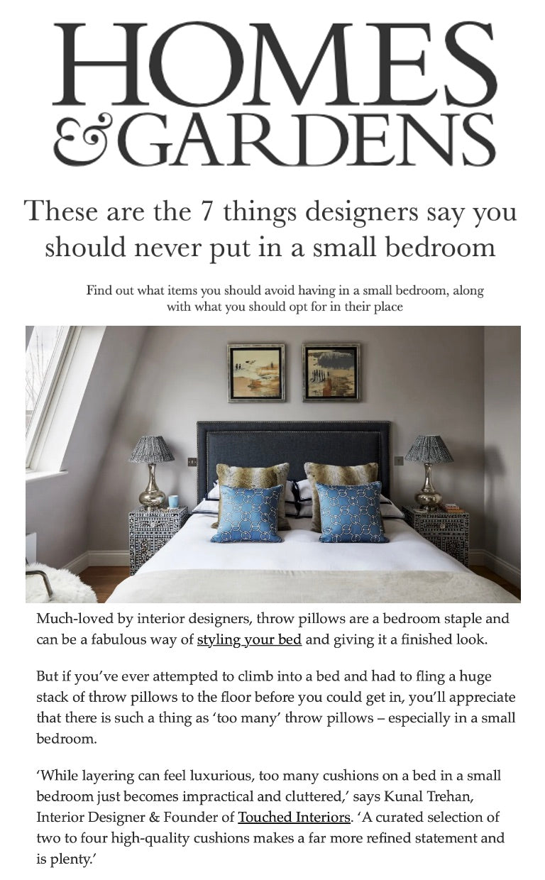 7 Things Designers Say You Should Never Put in a Small Bedroom