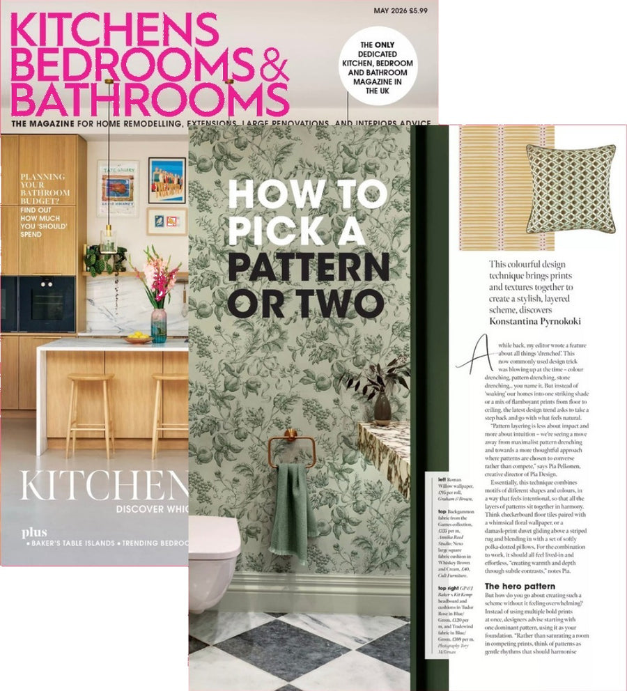 Kunal Trehan of Touched Interiors featured in Kitchens Bedrooms & Bathrooms, May 2026: How to Pick a Pattern or Two