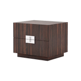 Laskasas Lady Bedside Table in Smoked Eucalyptus with transparent background