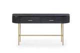 Lantine Console Table - Black Oak & Brass
