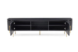 Lantine TV Unit - Black Oak & Brass