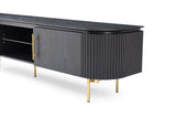 Lantine TV Unit - Black Oak & Brass