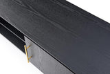 Lantine TV Unit - Black Oak & Brass