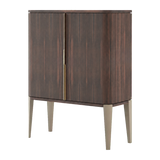 Laskasas Alvar Bar Cabinet in Smoked Eucalyptus with transparent background
