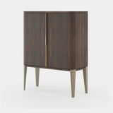 Laskasas Alvar Bar Cabinet in Smoked Eucalyptus Veneer Matte