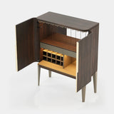 Laskasas Alvar Bar Cabinet in Smoked Eucalyptus Veneer Matte, fourth view