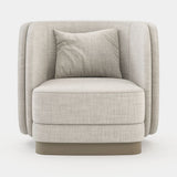 Laskasas Ambrose Armchair in Xangai White weave, second view