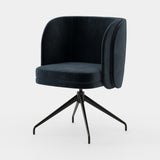 Laskasas Ambrose Office Chair in Vienna Deep Blue velvet