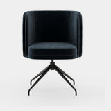 Laskasas Ambrose Office Chair in Vienna Deep Blue velvet, second view
