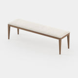 Laskasas Amy Bench in Xangai White weave, third view